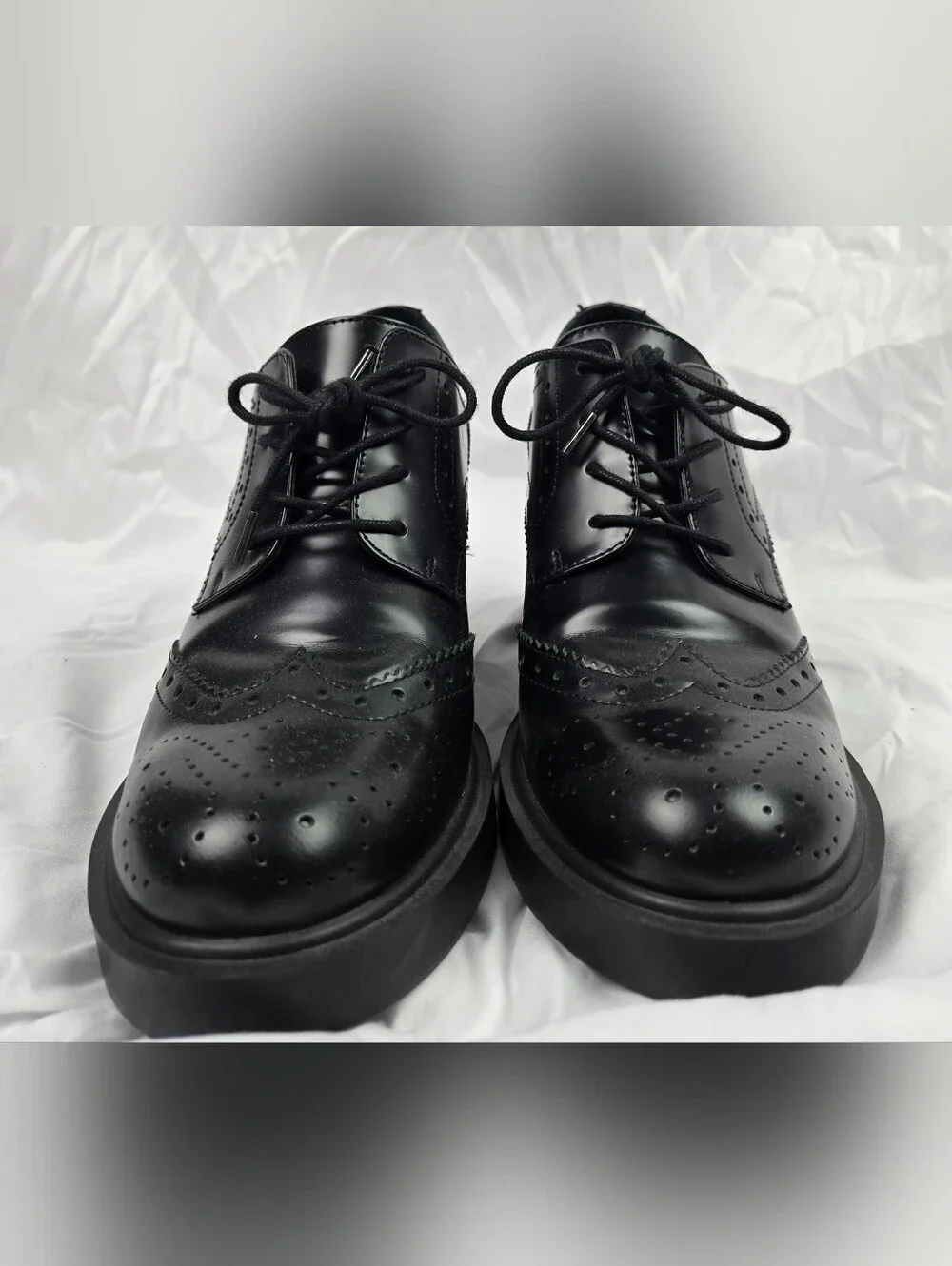 Steve Madden Black Platform Brogue Heels